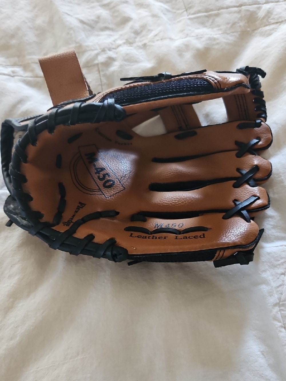Little LEAGUE M450 Leather Laced Tan & Black Baseball Glove